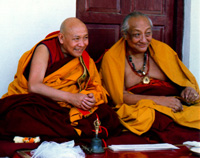 Kyabje Dilgo Khyentse Rinpoche and Kyabje Trulshik Rinpoche
