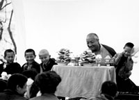 Dilgo Khyentse Rinpoche with young tulkus