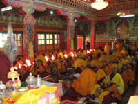 Tibetan Buddhist monks in exile